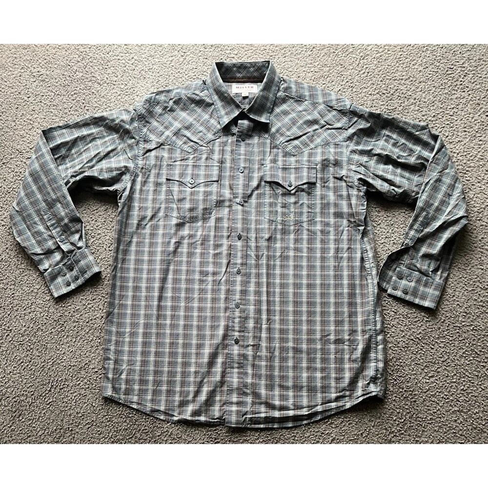 Miller Ranch by Cinch Western Shirt Men's Plaid Long Sleeve XXL